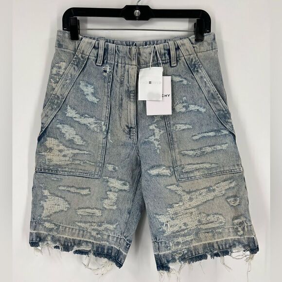 Givenchy Cargo Bermuda Shorts in Denim Waist 27 - Picture 2 of 12